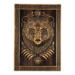 MEDVĚD - DŘEVĚNÝ NÁSTĚNNÝ OBRAZ 21X30CM - DŘEVĚNÉ OBRAZY - HOME DECOR