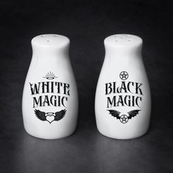 SADA SLÁNKY A PEPŘENKY WHITE MAGIC / BLACK MAGIC - UŽITNÁ KERAMIKA - STOLOVÁNÍ