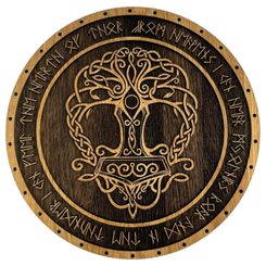 YGGDRASIL, DŘEVĚNÝ NÁSTĚNNÝ OBRAZ 32CM - DŘEVĚNÉ OBRAZY - HOME DECOR
