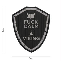 Fuck Calm Viking Patch, black / nášivka 3D PVC
