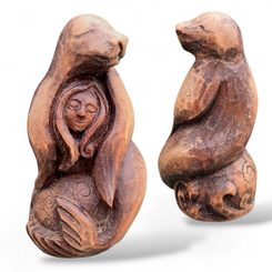 SELKIE, VYŘEZÁVANÁ SOŠKA - SOŠKY, RELIÉFY, TRUHLY - HOME DECOR
