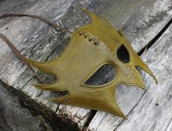 JELEN, ŠAMANSKÁ KOŽENÁ MASKA - MASKY - SEDLÁŘSTVÍ