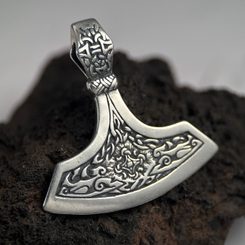SRDCE SEVERU - HUGIN A MUNIN, STŘÍBRNÝ VIKINSKÝ STŘÍBRNÝ NÁHRDELNÍK, AG 925, 24G - NÁHRDELNÍKY - STŘÍBRNÉ ŠPERKY