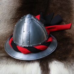 ŽELEZNÝ KLOBOUK, NÝTOVANÝ, PŘILBICE - STŘEDOVĚKÉ PŘILBY - ZBROJE