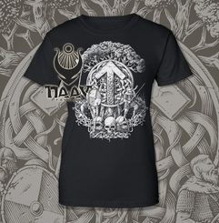 TIWAZ, edice FUTHARK, tričko černobílé dámské, Naav
