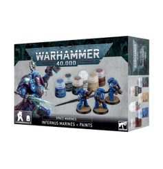 WARHAMMER 40K SPACE MARINES: INFERNUS MARINES + PAINTS SET - WARHAMMER 40K - HRY A KNIHY