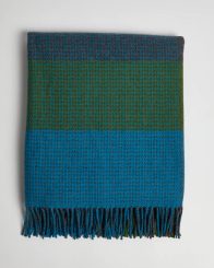 SVETR S LÍMCEM NA KNOFLÍKY, MERINO VLNA, MODRÝ - VLNĚNÉ SVETRY - MÓDA