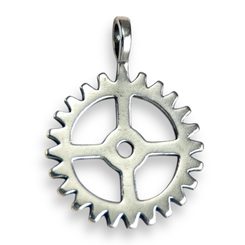 OZUBENÉ KOLEČKO, STŘÍBRNÝ PŘÍVĚSEK, AG 925 - PŘÍVĚSKY - STŘÍBRNÉ ŠPERKY
