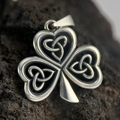 SHAMROCK, STŘÍBRNÝ PRSTEN S VLTAVÍNEM, AG 925 - ŠPERKY S VLTAVÍNY - STŘÍBRNÉ ŠPERKY