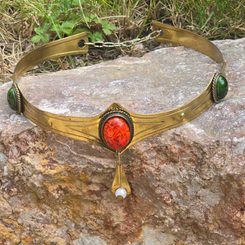 LARA - KORUNKA, MOSAZ, SKLO - KORUNKY - ŠPERKY