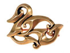 ŘÍMSKÁ BROŽ KACHNA, BRONZ - BROŽE A KNOFLÍKY - ŠPERKY