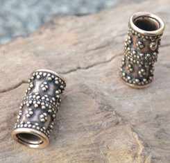 KORÁLEK DO VOUSŮ, VIKING, 7 MM PRŮMĚR, BRONZ - KORÁLKY DO VOUSŮ - ŠPERKY