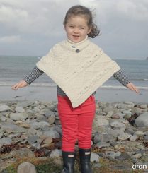 ARAN DĚTSKÉ VLNĚNÉ PONČO, IRSKO - PONČA, PLÁŠTĚ, PŘEHOZY - MÓDA