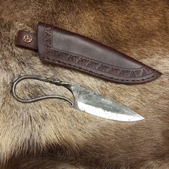 VÖLUNDR, kovaný vikingský nůž s pochvou