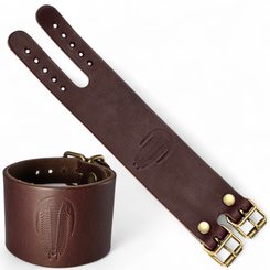 KOŽENÝ NÁRAMEK S TRILOBITEM - KOŽENÉ ŠPERKY - SEDLÁŘSTVÍ
