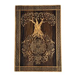 STROM ŽIVOTA - KELTSKÝ, DŘEVĚNÝ NÁSTĚNNÝ OBRAZ 21X30CM - DŘEVĚNÉ OBRAZY - HOME DECOR