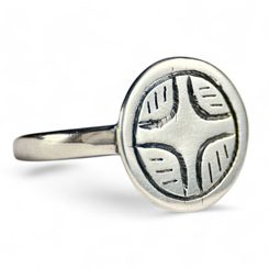 KŘÍŽ, STŘEDOVĚKÝ PRSTEN, XIII. STOLETÍ, STŘÍBRO 925/1000 - PRSTENY - STŘÍBRNÉ ŠPERKY