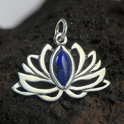 BATTERSEA, LUXUSNÍ BRITSKÝ ŠPERK, BRONZ, LAPIS - PŘÍVĚSKY - ŠPERKY