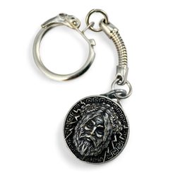 ZEUS, ŘECKÝ BŮH, KLÍČENKA ZINEK STAROSTŘÍBRO - KLÍČENKY Z KOVU - ŠPERKY