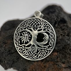 SLUNCE A MĚSÍC, PŘÍVĚSEK, BRONZ - PŘÍVĚSKY - ŠPERKY
