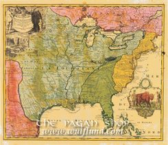 MISSISSIPPI, Homan, historická mapa, faksimile
