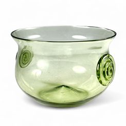 HISTORICKÁ SKLENĚNÁ MÍSA, INSPIRACE ANTIKOU, LESNÍ ZELENÉ SKLO - HISTORICKÉ SKLO - STOLOVÁNÍ