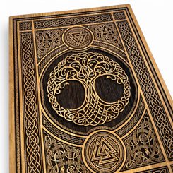 THOR - NÁSTĚNNÁ DEKORACE, DŘEVO 32X46CM - DŘEVĚNÉ OBRAZY - HOME DECOR