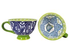 PORCELÁNOVÝ HRNEK, IRSKÁ HARFA - UŽITNÁ KERAMIKA - STOLOVÁNÍ