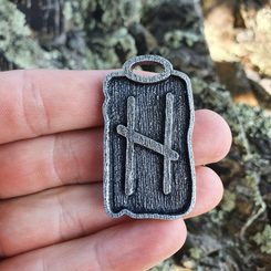 WUNJO - DŘEVĚNÝ AMULET - RUNA - RUNY - ŠPERKY