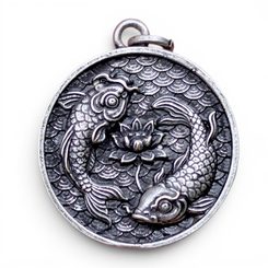 PŘÍVĚSEK JAPONSKÝ KOI KAPR, ZINEK - VŠECHNY AMULETY, VLASTNÍ VÝROBA - ŠPERKY