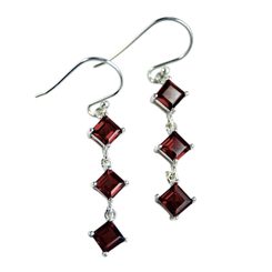 VELORA, STŘÍBRNÉ NÁUŠNICE, GRANÁT, AG 925/1000 - NÁUŠNICE - STŘÍBRNÉ ŠPERKY