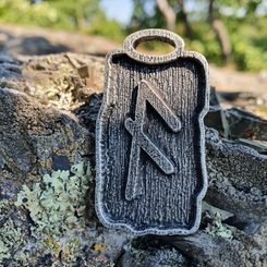 ANSUZ - RUNOVÝ AMULET, ZINEK - RUNY - ŠPERKY