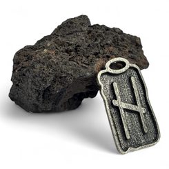 NAUTHIZ - DŘEVĚNÝ AMULET - RUNA - RUNY - ŠPERKY