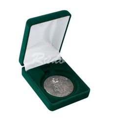 KRABIČKA NA MINCE A MEDAILE ZELENÁ, 40/50MM - KRABIČKY NA ŠPERKY - STŘÍBRNÉ ŠPERKY