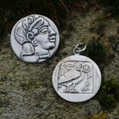 Athénská Tetradrachma, stříbrný přívěsek Ag 925