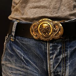 KOŽENÝ PÁSEK, ČERNÝ, MOŽNOST VÝMĚNY SPON - OPASKY Z KŮŽE - SEDLÁŘSTVÍ