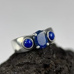 LAPIS LAZULI, VIKINSKÝ STŘÍBRNÝ PŘÍVĚSEK, GOTLAND, AG 925 - PŘÍVĚSKY - STŘÍBRNÉ ŠPERKY