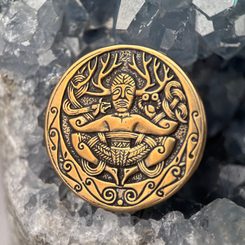 CERNUNNOS, MEDAILON, BRONZ - PŘÍVĚSKY - ŠPERKY