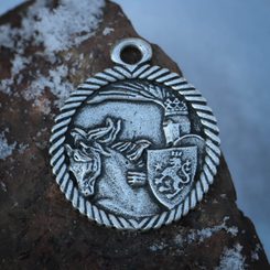 SLOVANSKÝ VLK AMULET ZINEK STAROMOSAZ - SLOVANSKÉ AMULETY - ŠPERKY