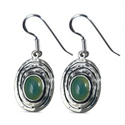 AQUARIUS, STŘÍBRNÉ NÁUŠNICE S MODRÝM CHALCEDONEM, AG 925 - NÁUŠNICE S KAMENY, STŘÍBRO - STŘÍBRNÉ ŠPERKY