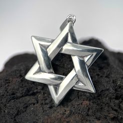 DAVIDOVA HVĚZDA, AMULET, BRONZ - PŘÍVĚSKY - ŠPERKY