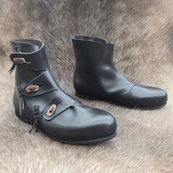 BORG, kožené boty raný středověk černá