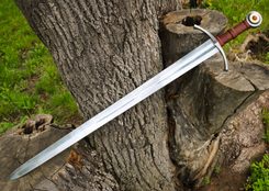 CAROLUS REX, středověký kovaný meč, ostrá replika