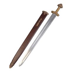 VIKINGSKÝ MEČ, DYBÄCK, ŠVÉDSKO S KOŽENOU POCHVOU - VIKINSKÉ MEČE - ZBRANĚ