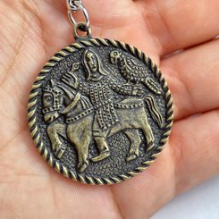PERUN, SLOVANSKÝ BŮH, PŘÍVĚŠEK, ZINEK STAROMOSAZ - SLOVANSKÉ AMULETY - ŠPERKY