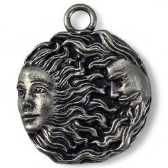CONIUNCTIO, MĚSÍC A SLUNCE, PŘÍVĚSEK, ZINEK - MAGICKÉ AMULETY - ŠPERKY