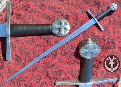 HARTWIG, jednoruční křižácký meč s křízem pro historický šerm