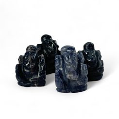 GANESHA, FIGURKA, SODALIT - MINERÁLY A HORNINY - HOME DECOR