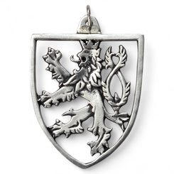 ČESKÝ LEV, STŘÍBRNÝ PŘÍVĚSEK, AG 925 - PŘÍVĚSKY - STŘÍBRNÉ ŠPERKY