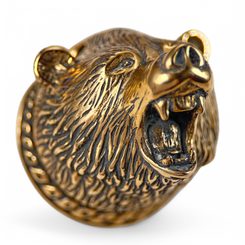 BERSEKER, MEDVĚD S RANĚ STŘEDOVĚKÝMI ORNAMENTY, BRONZ - PŘÍVĚSKY - ŠPERKY